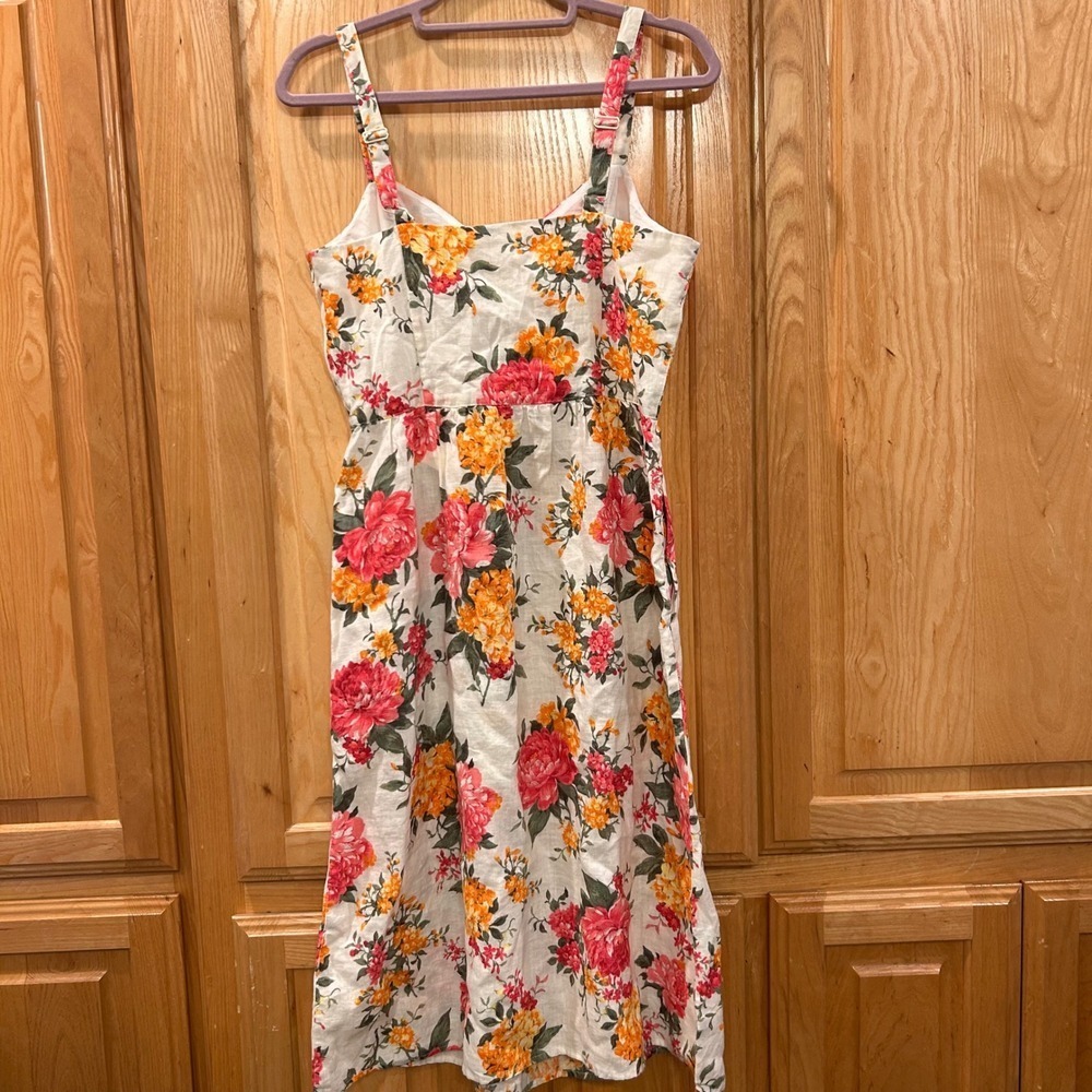 Cynthia Rowley Floral Linen Blend Dress Size 6 - Picture 11 of 15